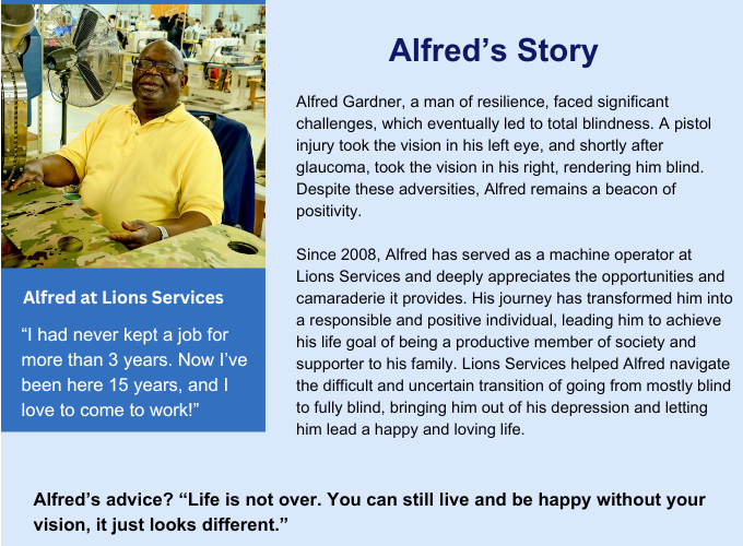 Military Veteran Alfred Garner - Living Blind, However “Life is Not Over.”