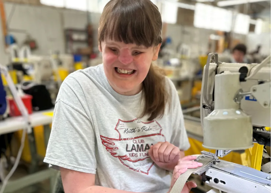 Lions Services team member at work in the manufacturing facility