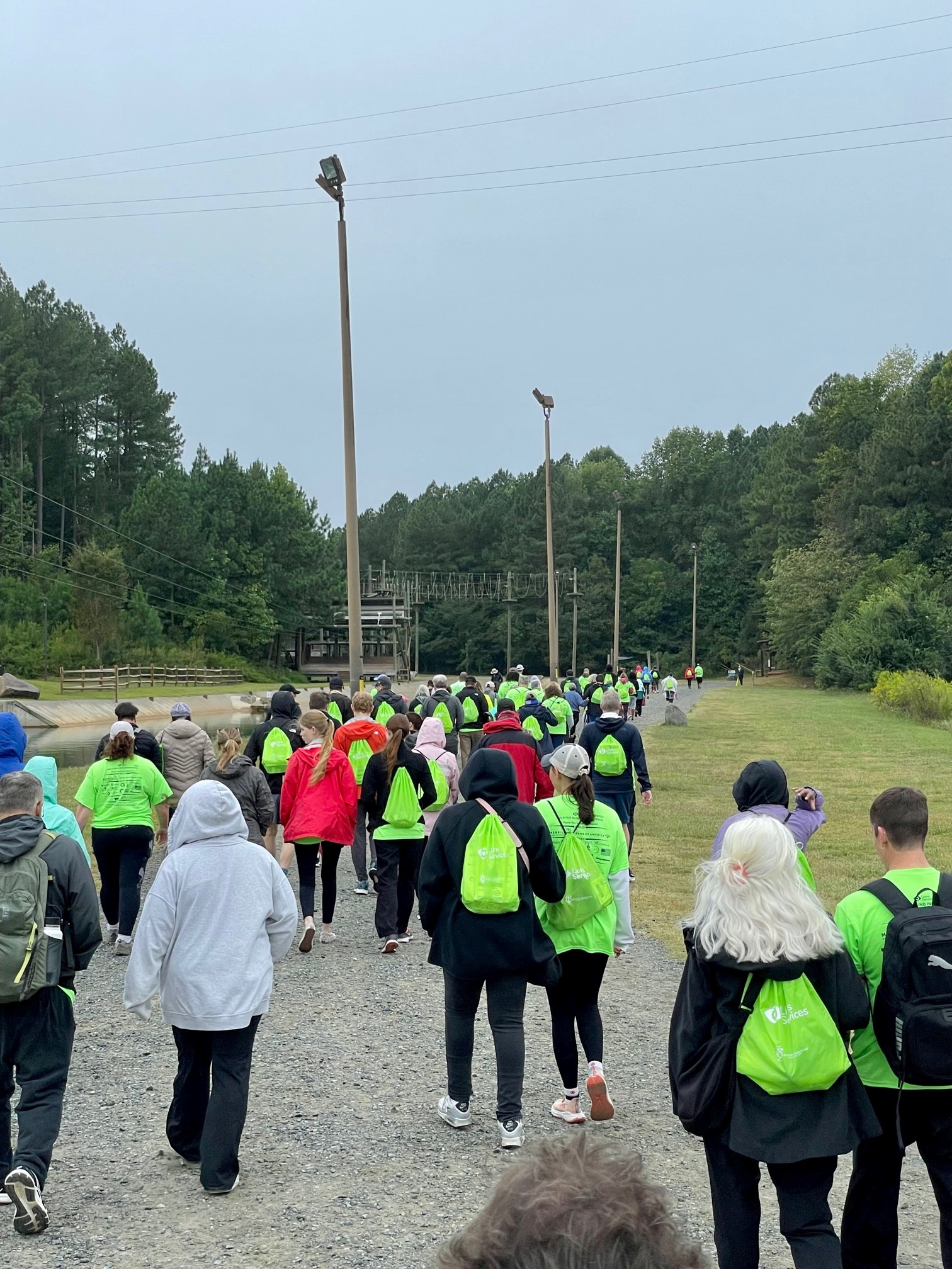 Image Depicts Everyone Walking Together at Walk for Blind Independence Event by Lions Services